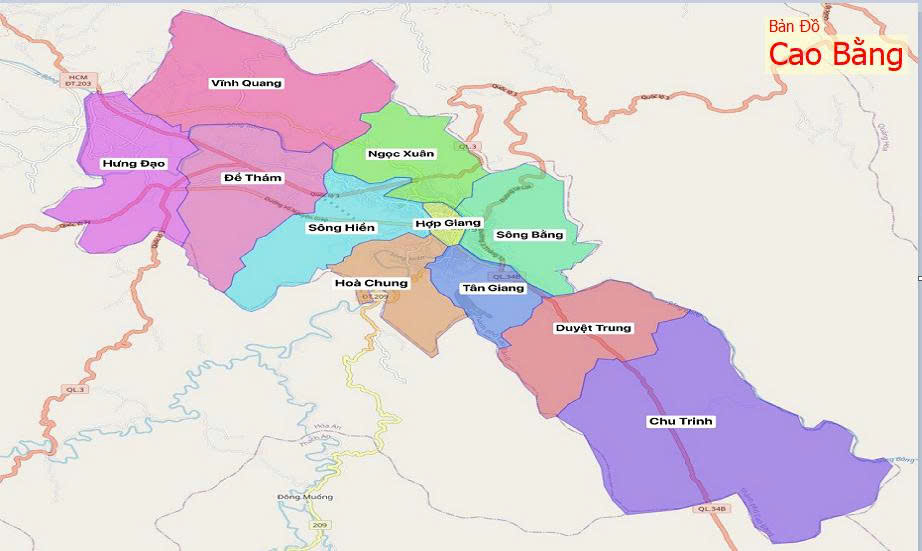 ban do cao bang
