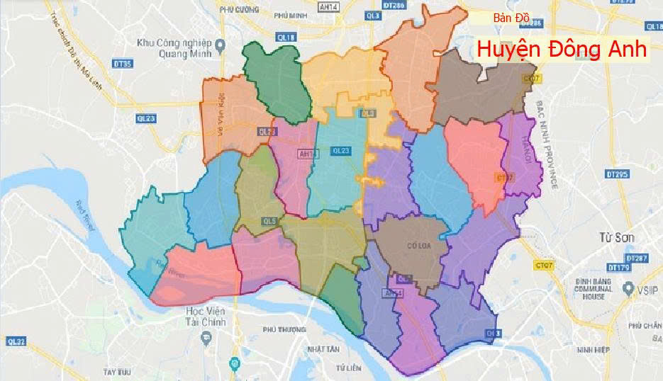 ban do huyen dong anh