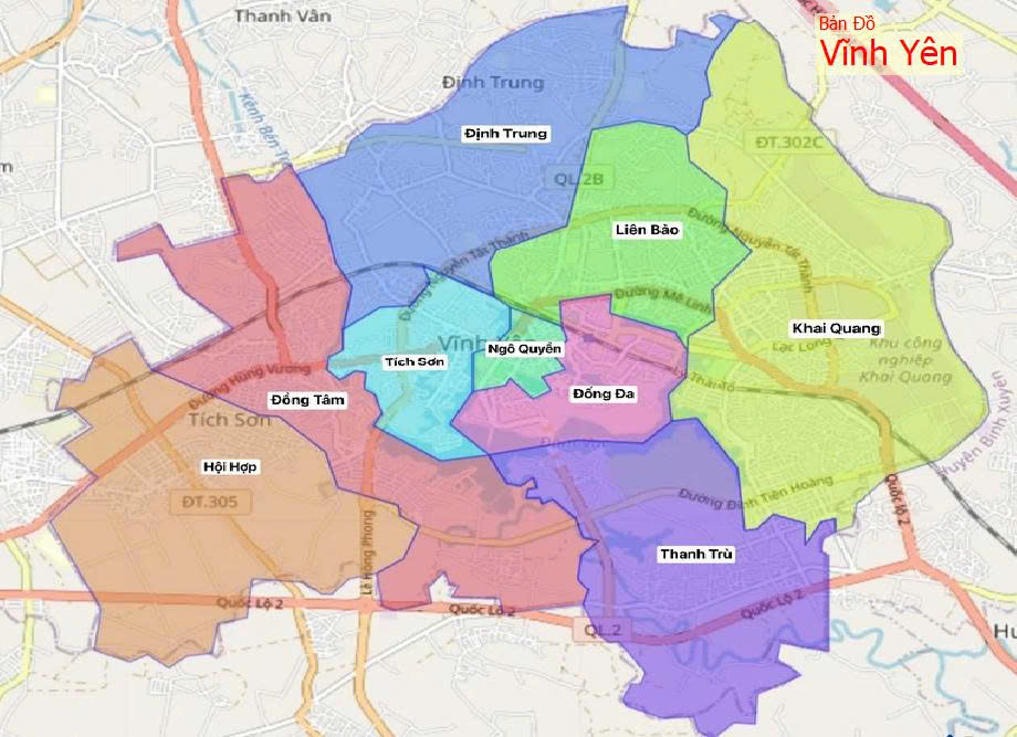 ban do vinh yen