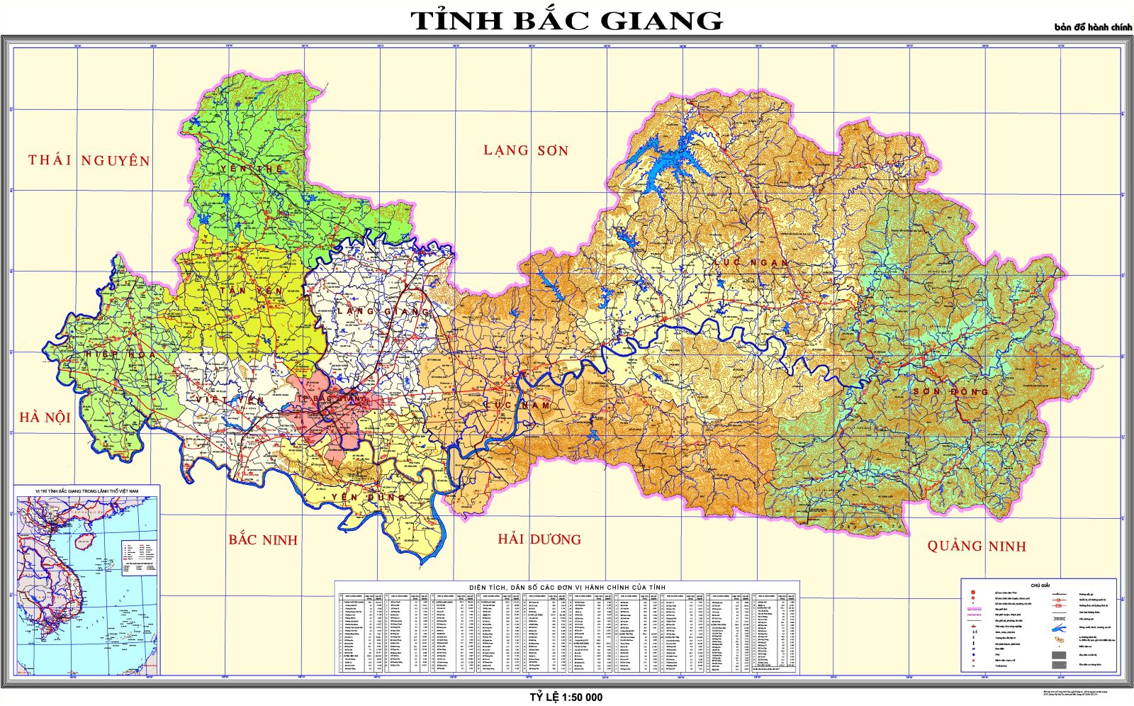 ban do hanh chinh bac giang