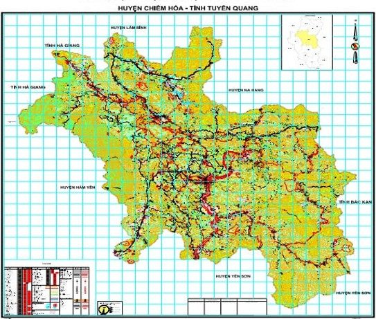 ban do hanh chinh huyen chiem hoa