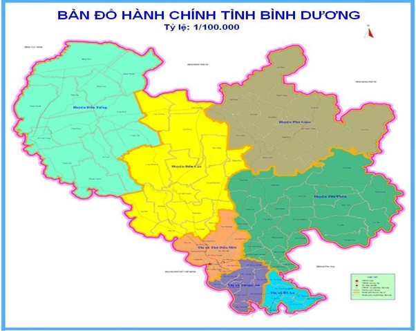 ban do hanh chinh binh duong