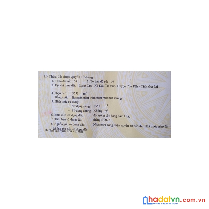 Cần bán gấp lô rẫy