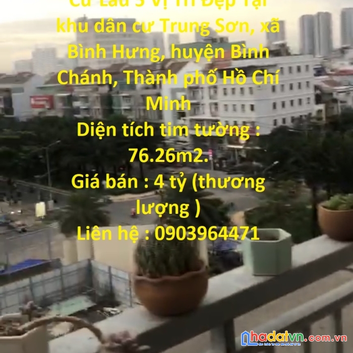 Cần bán gấp căn chung cư lầu 5 vị trí đẹp tại huyện bình chánh, tphcm