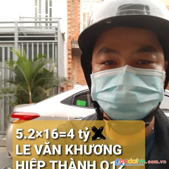 ( quá rẻ )mặt tiền nhựa 5.3x16=4tỷx lê văn khương hiệp thành q12