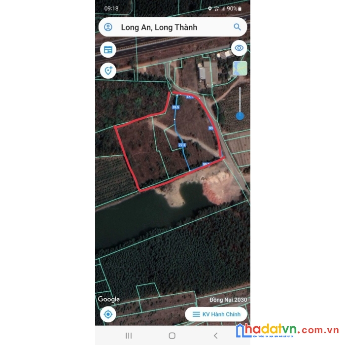 Bán 17,917m² , long an , long thành , đồng nai.