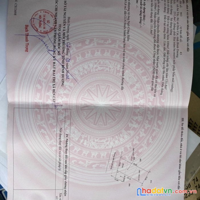 Hot hot hot cần ra nhanh nền đẹp vị trí đắc địa xã an tây, tx bến cát, bình dương