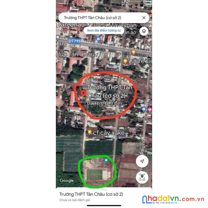 Mua bán đất thổ cư thị trấn tân châu, tây ninh