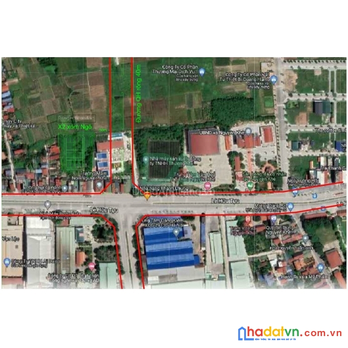 Bán đất đấu giá x2 xóm ngõ khê nữ nguyên khê đông anh