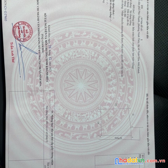 Bán lô đất ngang 21  cách biển chỉ 500m ninh thủy ninh hòa