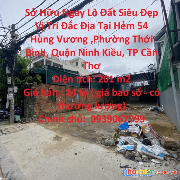 Sở hữu ngay lô đất siêu đẹp vị trí đắc địa tại quận ninh kiều, tp cần thơ