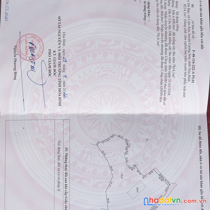 Chính chủ bán đất lương sơn – hoà bình