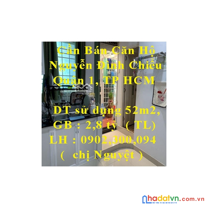 Cần bán căn hộ đường nguyễn đình chiểu quận 1, thành phố hồ chí minh