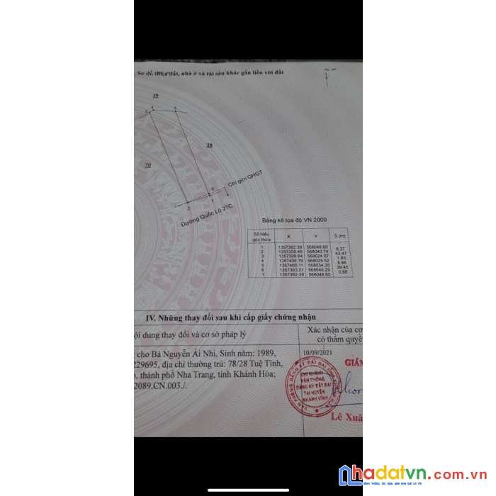 Sở hữu ngay lô đất đẹp vị trí đắc địa mặt tiền ql27c tại xã cầu bà, huyện khánh vĩnh, khánh hòa