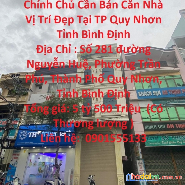 Chính chủ cần bán căn nhà vị trí đẹp tại tp quy nhơn tỉnh bình định