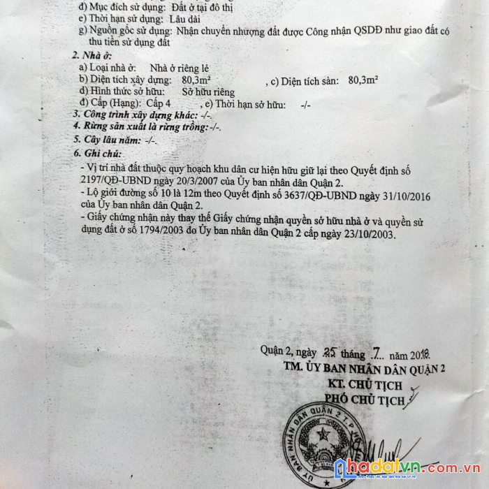 Cần bán gấp nhà cấp 4 tại quận 2 - tp thủ đức - hcm