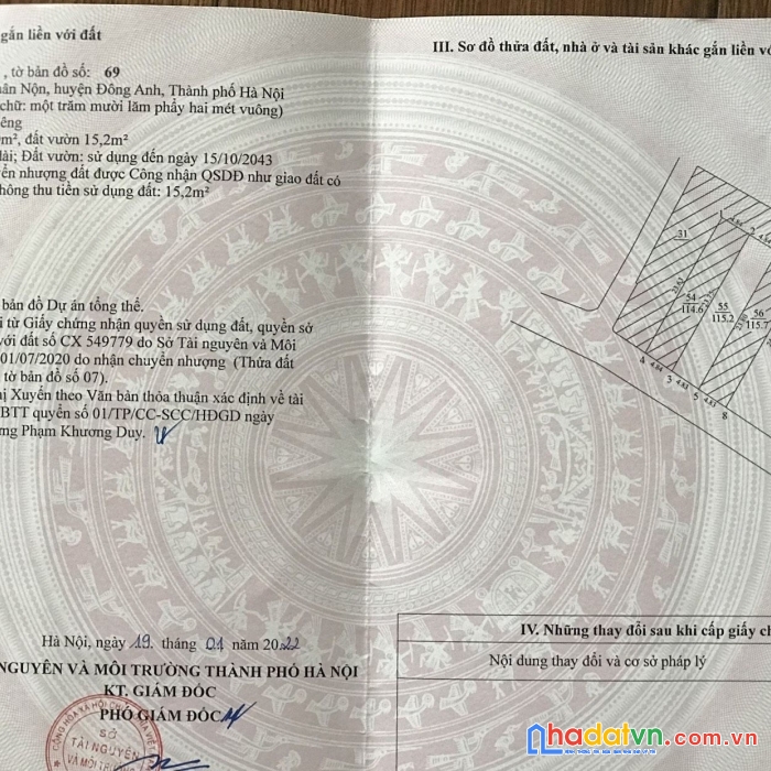 Cần bán mảnh đất bìa làng kim tiên-xuân nộn -đông anh giá siêu đầu tư