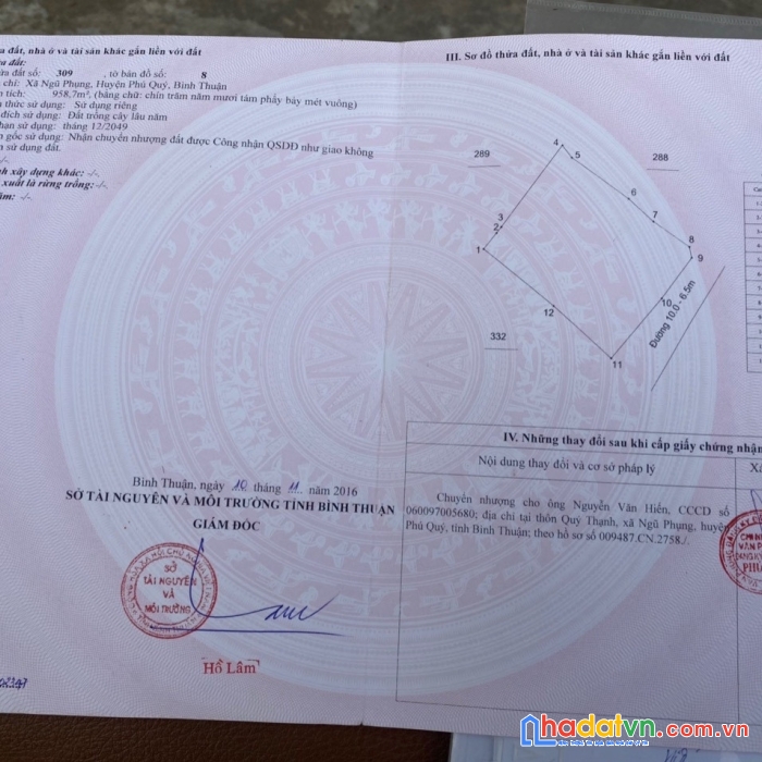 Sở hữu ngay lô đất vị trí siêu đẹp tại xã ngũ phụng, huyện phú qúy, tỉnh bình thuận