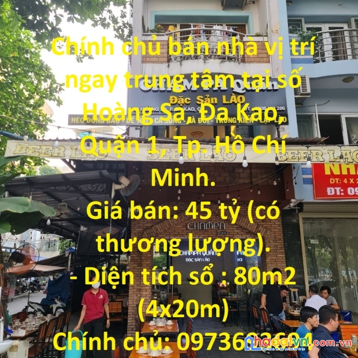 Chính chủ bán nhà vị trí ngay trung tâm tại quận 1, tp. hồ chí minh.