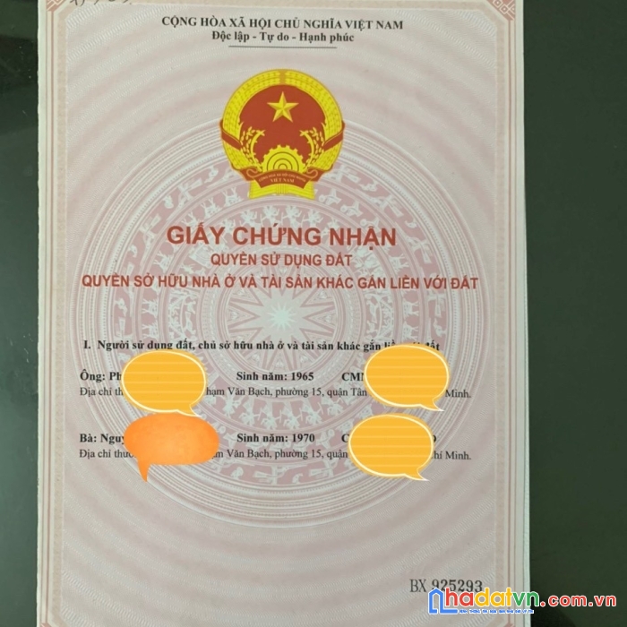 Cần bán nhà vị trí đẹp tại phường 15 – quận tân bình