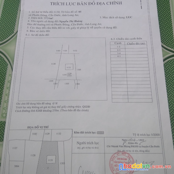 Chính chủ cần ra miếng đất nông nghiệp 4000m2 đối diện cảng phước đông 400m