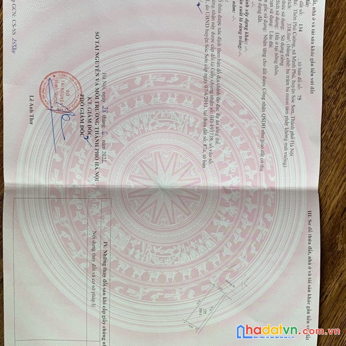 Chính chủ cần thanh khoản lô đất 338m2 mặt đường 35 phú cường, minh phú, sóc sơn, hà nội