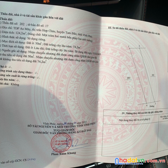 Chính chủ cần bán gấp lô đất vị trí tại tam đảo -vĩnh phúc