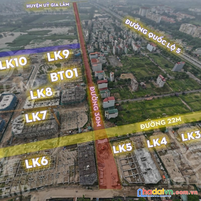 Liền kề gia lâm ra mắt lần đầu, trung tâm đắc địa cạnh ubnd, bệnh viện, có htls 0%