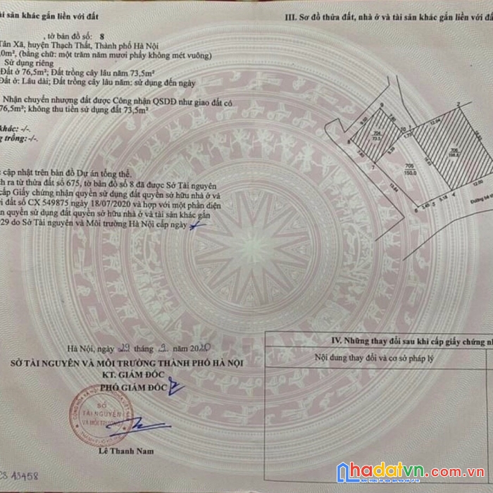 Bán 150m2 lô góc trục chính thôn 8 - tân xã