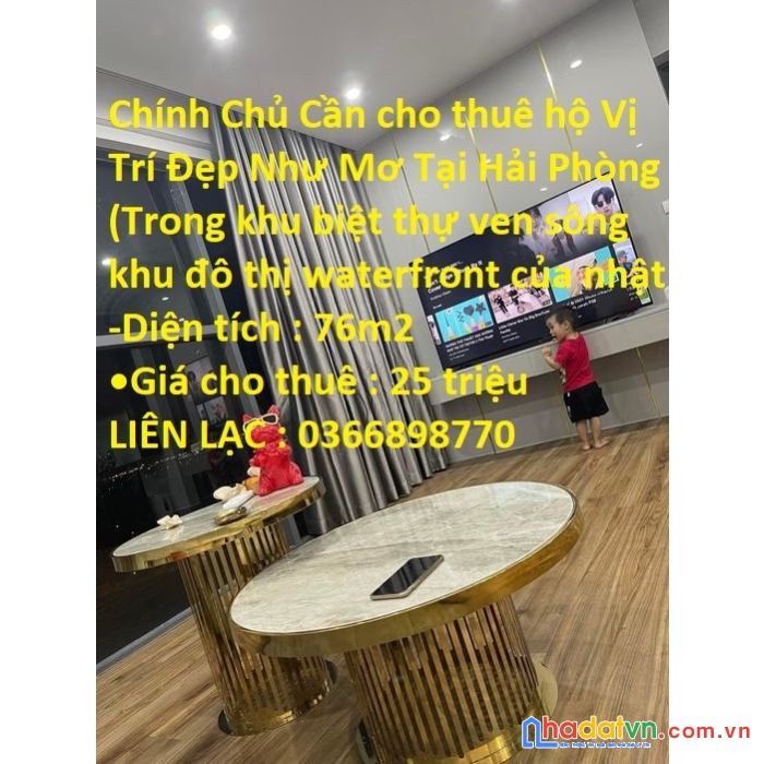 Chính chủ cần cho thuê căn hộ vị trí đẹp như mơ tại hải phòng