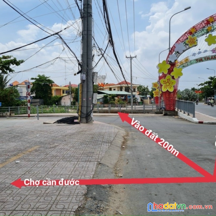Bán đất mặt tiền ở đường lộ giới 22m sát bên chợ cần đước, thị trấn cần đước, tỉnh long an