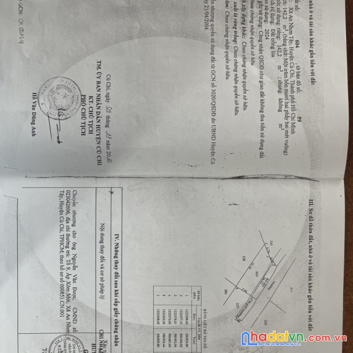 Chính chủ bán đất vườn xã an nhơn tây, củ chi, giá 2tỷ500, diện tích 2500m2