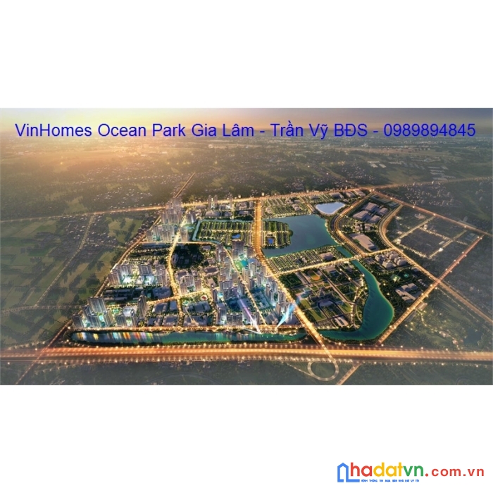 Vinhomes ocean park gia lâm. song lập 150m2. 1 phút đi bộ chạm mặt biển. lh 0989894845.