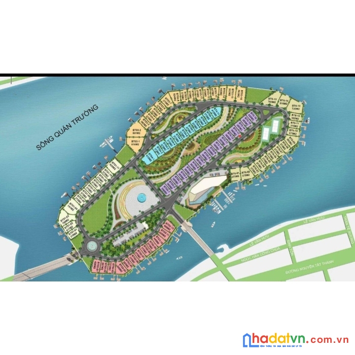 Đất biệt thự dự án lotus island (đảo hoa sen), vị trí có 1 không 2 ở nha trang, giá tốt đầu tư