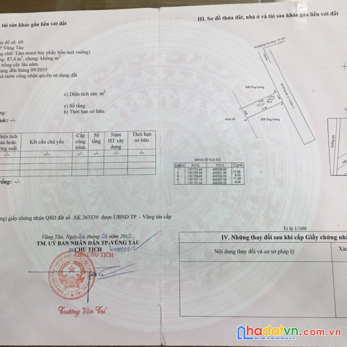 Bán đất hẻm 2 chi lăng, phường 12, tp vũng tàu, tỉnh bà rịa - vũng tàu