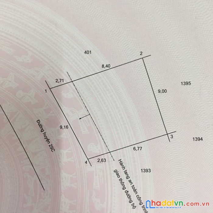 Đất giá rẻ mặt tiền đường 25c vĩnh long