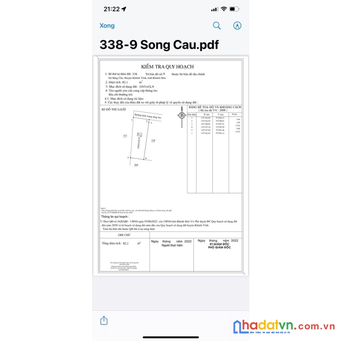 Cần bán lô đất vị trí đẹp tại huyện khánh vĩnh – tỉnh khánh hòa