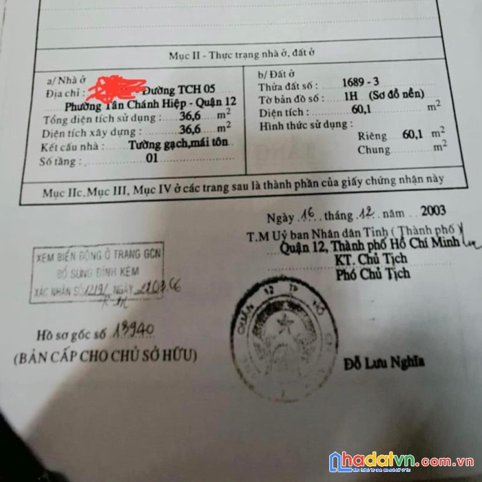 Nhà lâm thị hố ( tch 05) -quận 12-hcm hẻm 8m thông, 4x16.1 nhà 1 trệt 1 lầu chỉ 2.8 tỷ