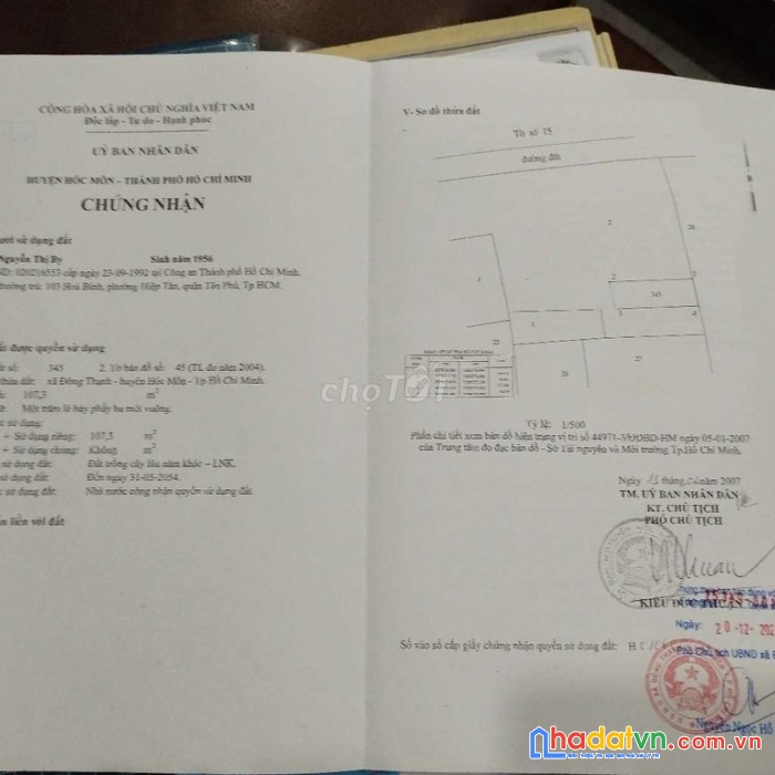 Chính chủ cần bán nhanh lô đất xã đông thạnh, huyện hóc môn, tp hồ chí mình liên hệ: 0868532869.