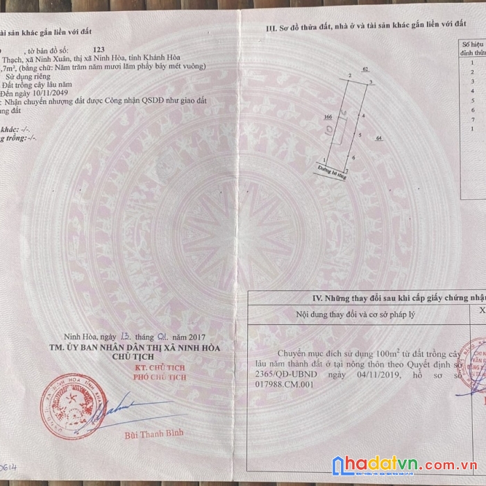 Cần bán gấp lô đất vị trí đẹp tại vân thạch, ninh xuân, ninh hòa, khánh hòa