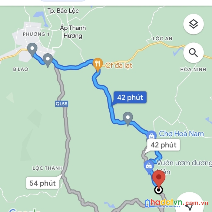 Cần bán đất cách bảo lộc 22km – xã hòa nam