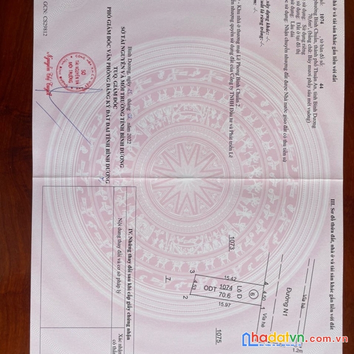 Bán gấp lô đất khu dân cư lê phong, bình chuẩn thuận an bình dương 70 m gia 2,35 tỷ