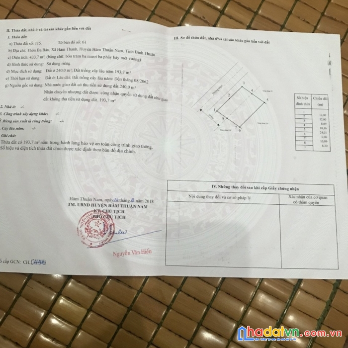 Bán đất tại hàm thạnh, huyện hàm thạnh nam, bình thuận