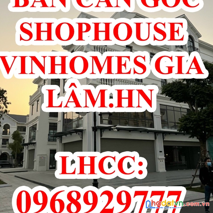 Bán căn góc shophouse tmdv vinhomes ocean park khu sao biển 19a , huyện gia lâm, hà nội.