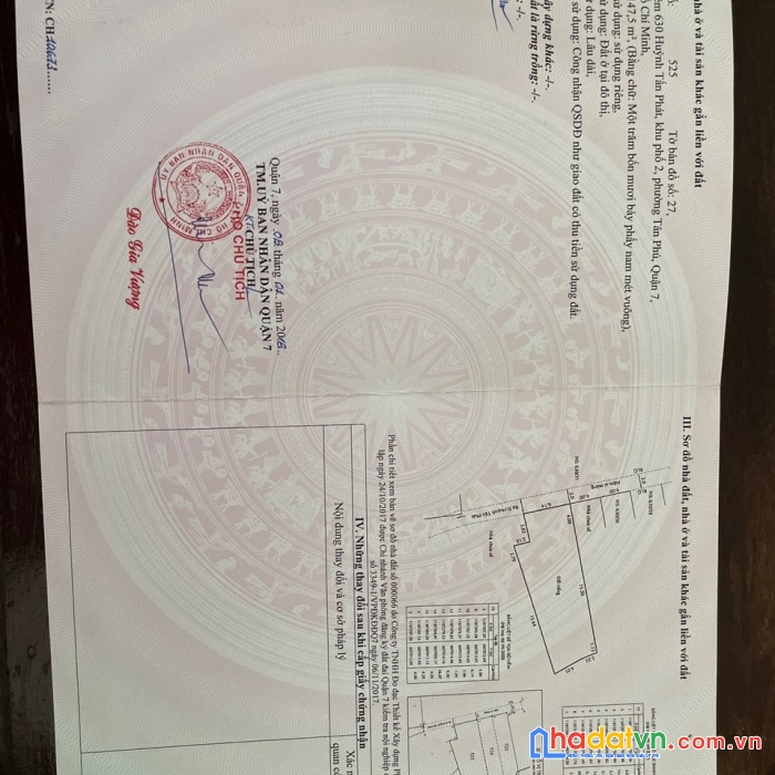 Bán nhà hẻm 630 huỳnh tấn phát, phường tân phú, quận 7.