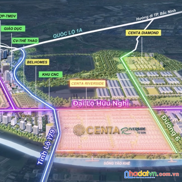 Mở bán dự án centa riverside từ sơn 2022 giá gốc cđt, miễn lãi trong 12 tháng, ân hạn nợ gốc 18