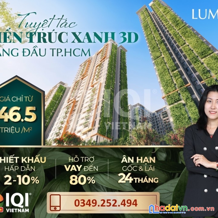 Mua nhà xịn chỉ với 400k/ngày cho căn 2pn 69m2 tại lumiere boulevard