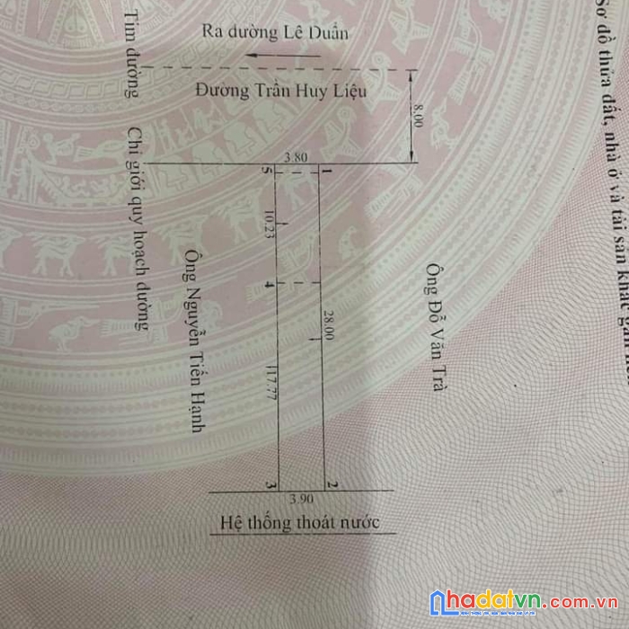 Chủ gửi bán lô đất mặt đường trần huy liệu lê duẩn kiến an