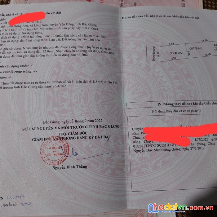 Chính chủ cần bán gấp lô đất giá rẻ tại yên dũng bắc giang