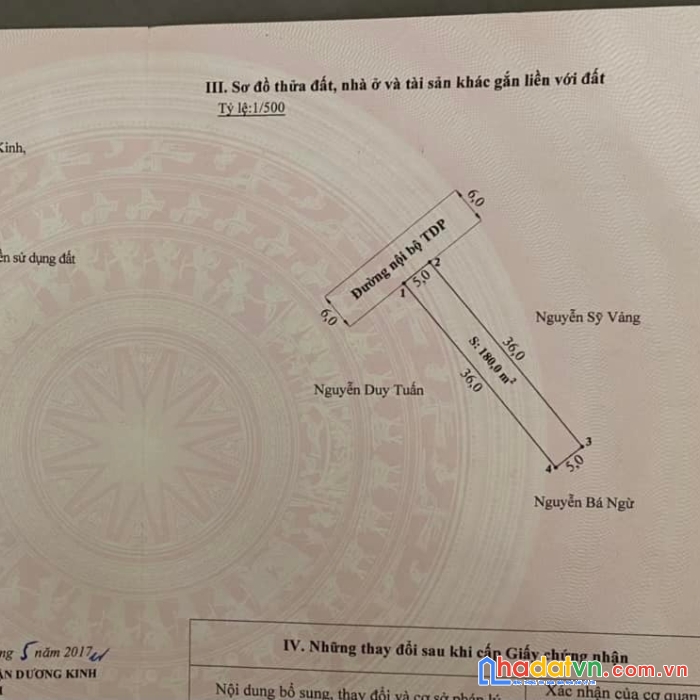 Chỉ 14 triệu/ m2 có ngay lô đất tại tân thành, dương kinh đường nhựa 6m